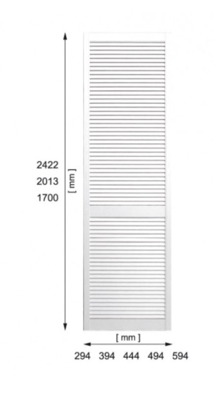 ŻALUZJOWE FRONTY LAMELOWE 242,2 x 59,4 cm